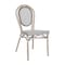 Flash Furniture Marseille Thonet French Bistro Stacking Chair, Black/White Textilene and Bamboo Print Alum Frame SDA-AD642002S-TXT-BLKWH-LTNAT-GG - alternate 8